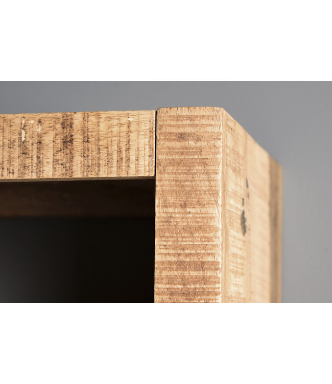 Invicta Interior Stevige plank IRON CRAFT 176cm mangohouten boekenkast acht vakken industrieel design - 42377