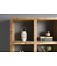 Invicta Interior Stevige plank IRON CRAFT 176cm mangohouten boekenkast acht vakken industrieel design - 42377