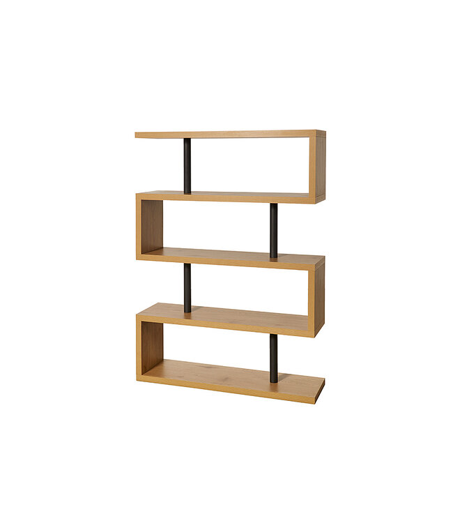Invicta Interior Design plank SNAKE 165cm eikenlook boekenkast met vijf planken - 41214