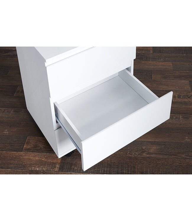 Invicta Interior Moderne rolcontainer BIG DEAL 45cm wit hoogglans 3 lades - 16808