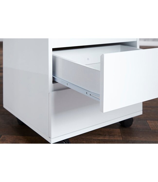 Invicta Interior Moderne rolcontainer BIG DEAL 45cm wit hoogglans 3 lades - 16808