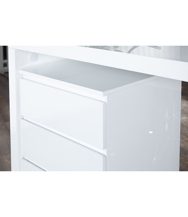 Invicta Interior Moderne rolcontainer BIG DEAL 45cm wit hoogglans 3 lades - 16808