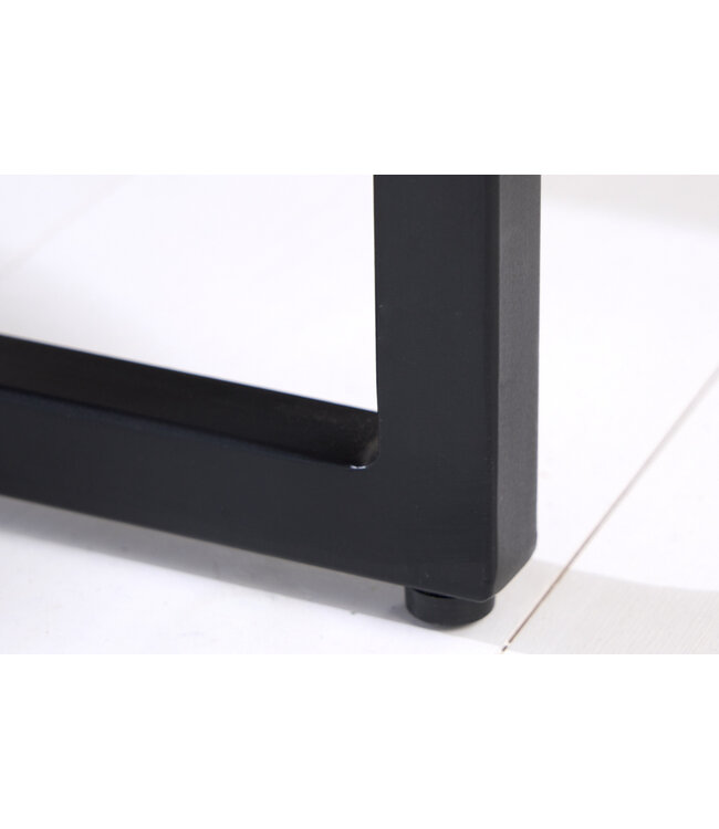 Invicta Interior Massieve salontafel AMAZONAS 110 cm mangohout metaal zwarte boomrand honingafwerking - 42183