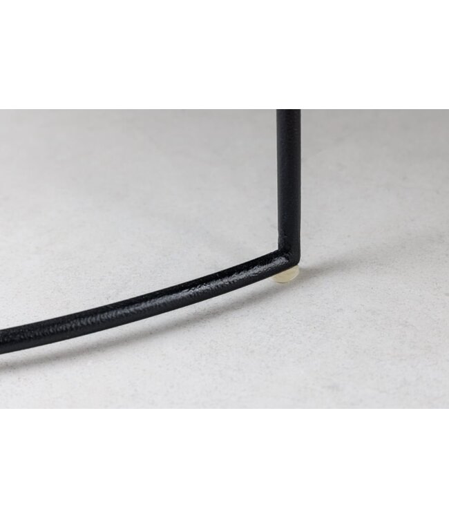 Invicta Interior Set van 2 ronde salontafels ELEMENTS 60cm zilverzwart metalen dienblad bijzettafel - 42729