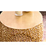 Invicta Interior Set van 2 filigrane design salontafels ABSTRACT LEAF goud handgemaakt metaal rond - 43224