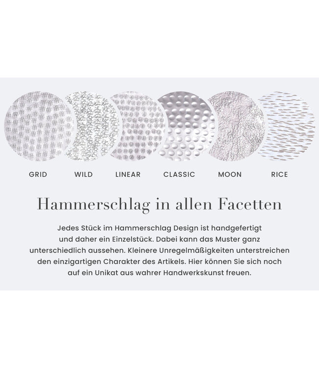 Invicta Interior Design salontafel ORGANIC ORIENT 75cm zilver handgemaakt - 42246