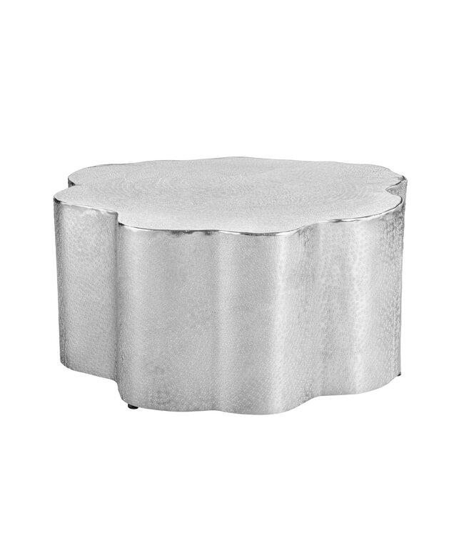 Invicta Interior Design salontafel ORGANIC ORIENT 75cm zilver handgemaakt - 42246
