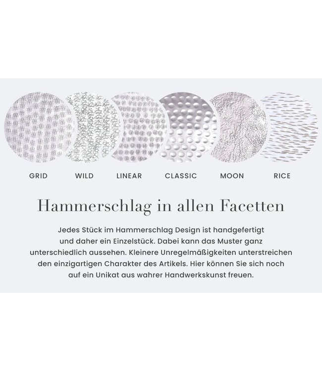 Invicta Interior Ronde salontafel ORIENT 60cm zilver metaal aluminium gehamerd ontwerp handgemaakt - 36461