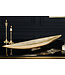 Invicta Interior Handgemaakte decoratieve kom GOLD LEAF 80cm antiek goud aluminium - 42724