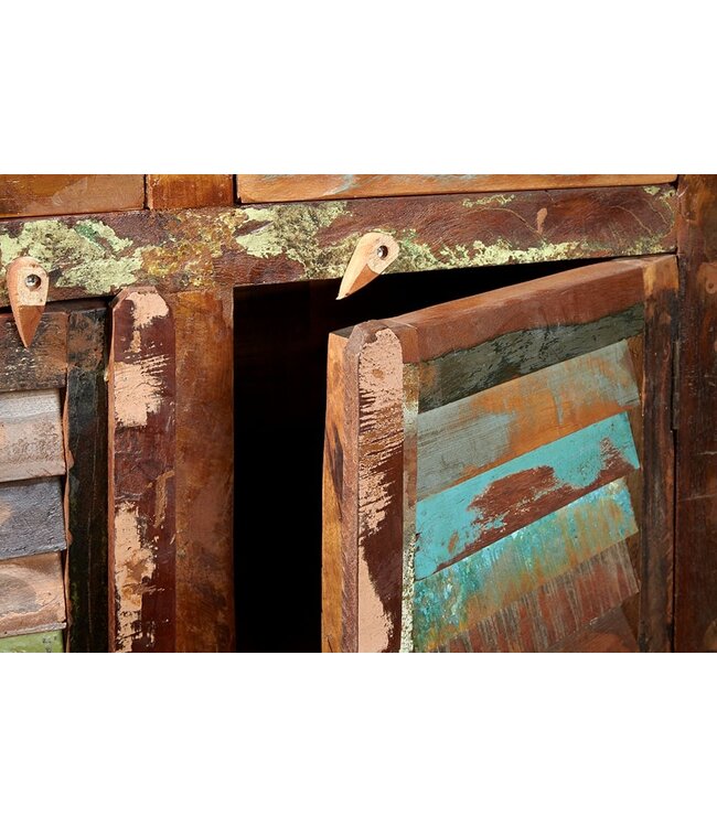 Invicta Interior Uniek dressoir JAKARTA 125cm gerecycled massief hout van vissersboten - 19906