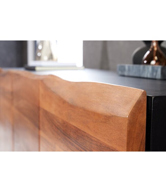 Invicta Interior Industrieel design dressoir ORGANIC ARTWORK 180 cm massief acaciahout ijzeren frame - 43304