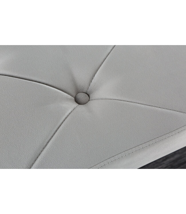 Invicta Interior Design bank MODERN BAROK 175cm grijs fluweel goud roestvrij staal - 43385