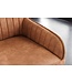 Invicta Interior Design bank TURIN 160cm bruin zwart metalen poten met armleuningen - 43695