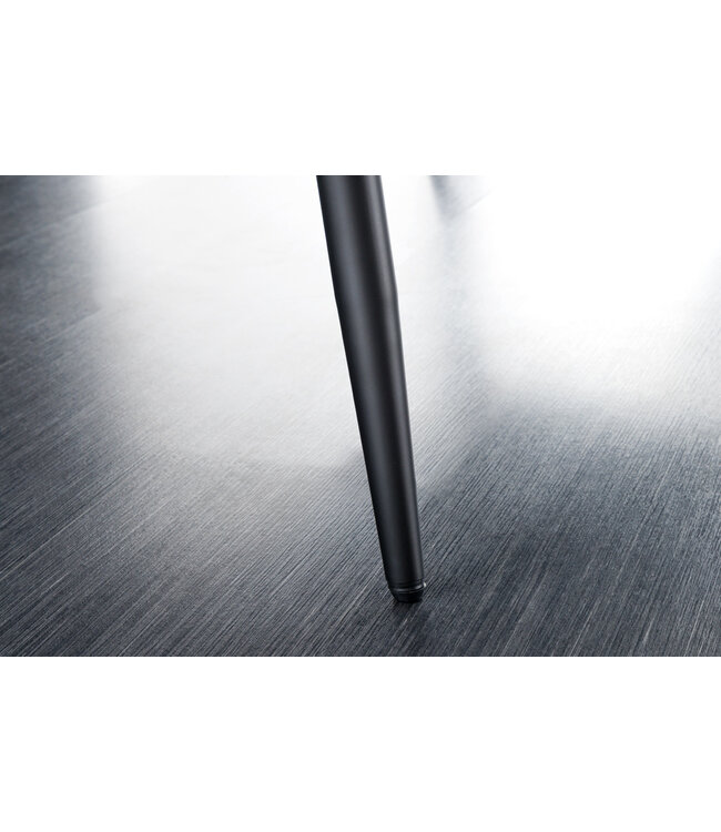 Invicta Interior Design bank TURIN 160cm bruin zwart metalen poten met armleuningen - 43695