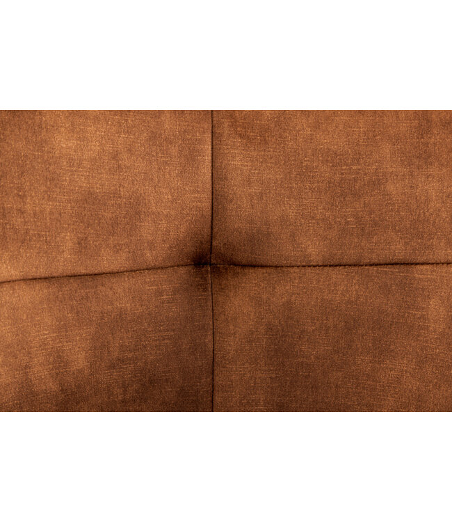 Invicta Interior Design barkruk EUPHORIA bruin fluweel zwart metalen poten barstoel met rugleuning - 43689