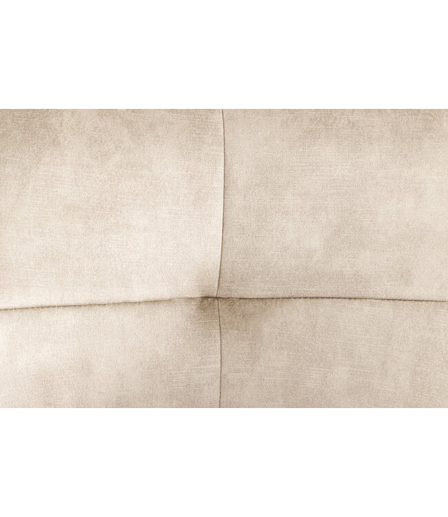 Invicta Interior Design barkruk EUPHORIA champagne grijs fluweel zwart metalen poten barstoel met rugleuning - 43686