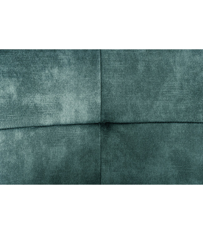 Invicta Interior Design barkruk EUPHORIA petrol fluweel zwart metalen poten barstoel met rugleuning - 43691