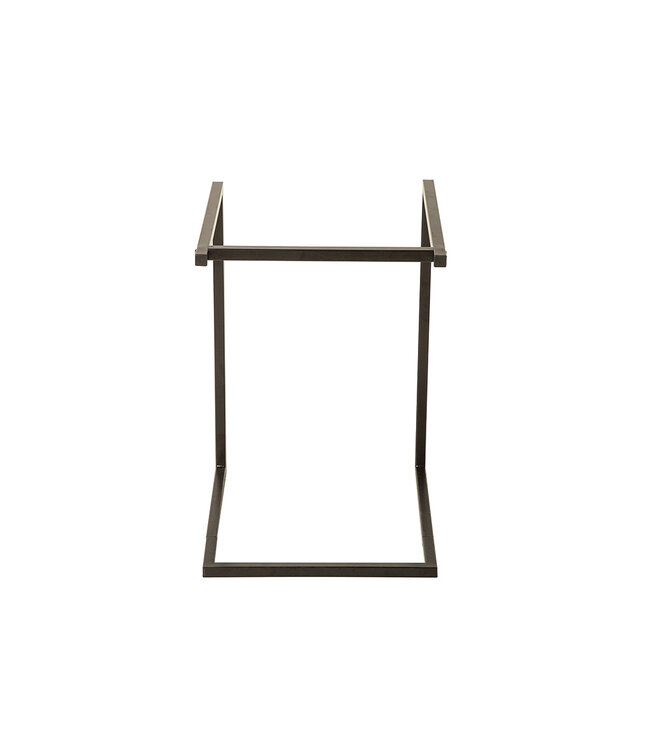 Invicta Interior Design bijzettafel CIANO 40cm massief acaciahout zwarte dienbladtafel - 39518