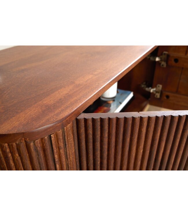 Invicta Interior Design Dressoir GATSBY 160cm bruin matgoud Mangoholz Retro - 43333