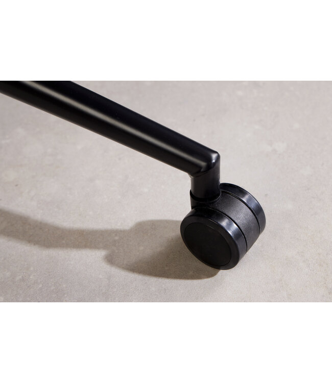 Invicta Interior In hoogte verstelbare bureaustoel PARIS grijs fluweel zwart armleuningen draaistoel - 43685