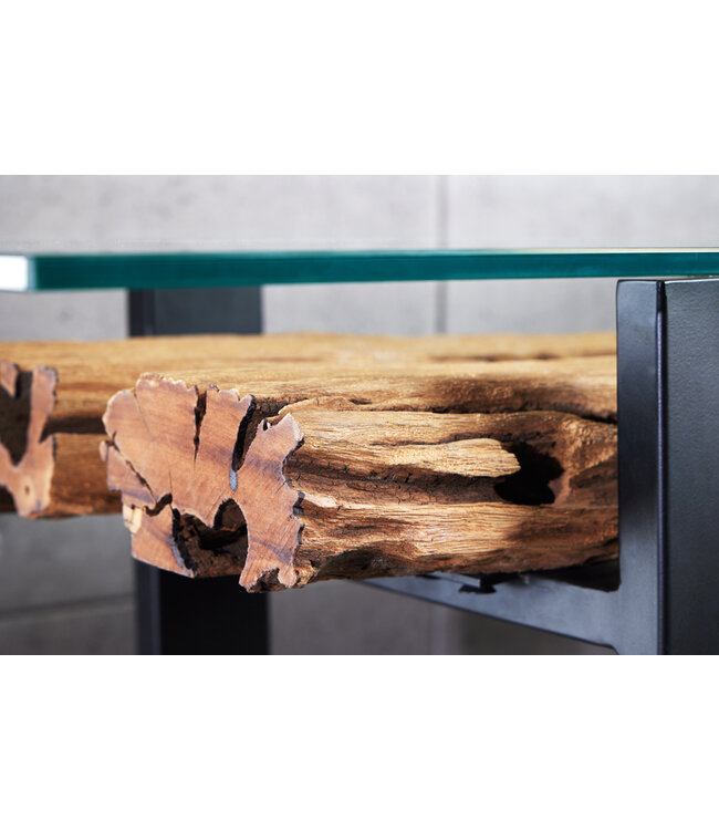 Invicta Interior Design consoletafel BARRACUDA 150cm gerecycled teakglas Industrieel - 43343