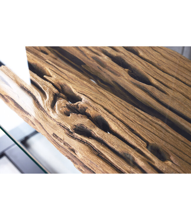 Invicta Interior Design consoletafel BARRACUDA 150cm gerecycled teakglas Industrieel - 43343