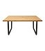 Invicta Interior Moderne eettafel LOFT 160cm eiken design zwart metalen poten sledeonderstel Industrieel - 6538955