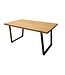 Invicta Interior Moderne eettafel LOFT 160cm eiken design zwart metalen poten sledeonderstel Industrieel - 6538955