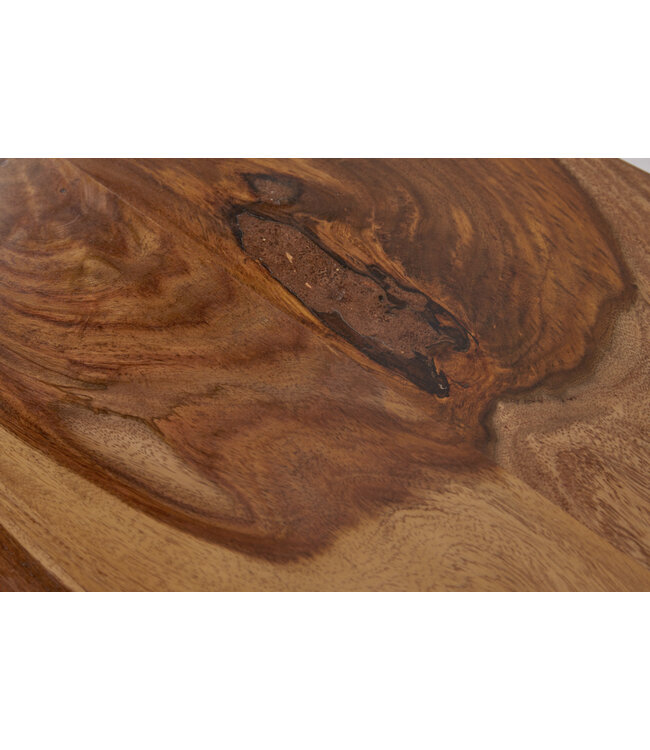 Invicta Interior Design Salontafel AMAZONAS 110cm bruin Sheesham Massivholz Baumkante - 6540196