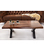 Invicta Interior Design Salontafel AMAZONAS 110cm bruin Sheesham Massivholz Baumkante - 6540196