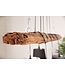 Invicta Interior Design hanglamp LEVELS 115cm drijfhout zwartgrijs met 5 lampjes - 40693