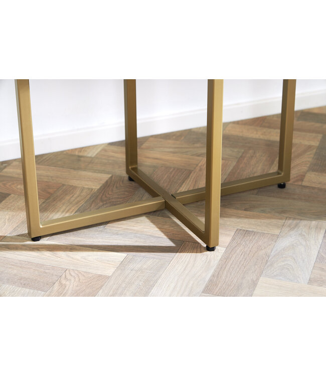 Invicta Interior Design Dressoir GATSBY 125cm bruin mat goud Mangoholz Retro - 43335