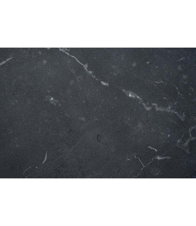 Invicta Interior Design salontafel set van 2 ELEGANCE 70cm zwart grijs marmer metalen frame - 43641