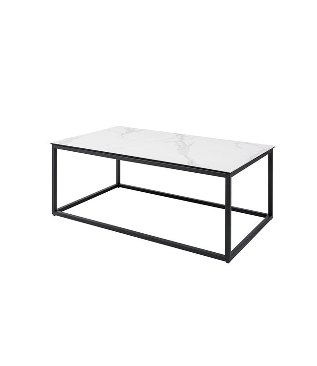 Invicta Interior Design salontafel SYMBIOSE 100cm marmer wit keramiek gemaakt in Italie - 6541089