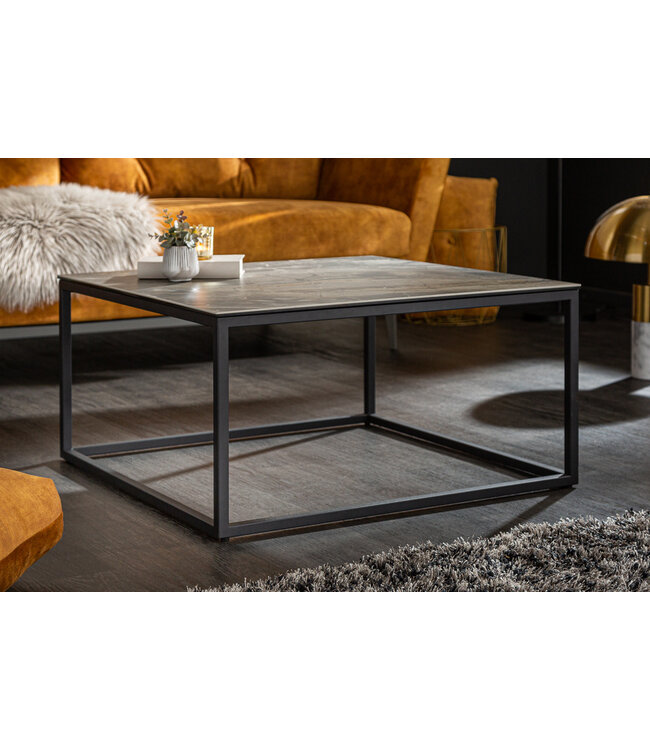 Invicta Interior Design salontafel SYMBIOSE 75cm marmer taupe keramiek gemaakt in Italie - 6540670