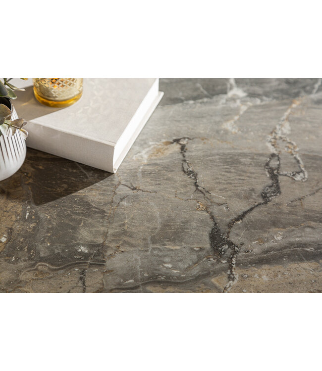 Invicta Interior Design salontafel SYMBIOSE 75cm marmer taupe keramiek gemaakt in Italie - 6540670