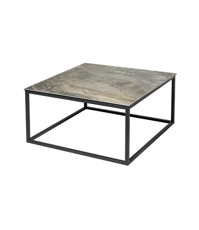 Invicta Interior Design salontafel SYMBIOSE 75cm marmer taupe keramiek gemaakt in Italie - 6540670
