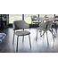 Invicta Interior Design stoel VOGUE grijs Bouclé zwart metalen poten - 43150
