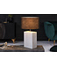 Invicta Interior Design tafellamp NOBLE 55cm wit marmeren voet stoffen kap - 40903