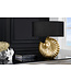 Invicta Interior Design tafellamp SHELL 60cm goud zwart metalen stoffen kap maritiem - 42737