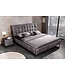 Invicta Interior Design tweepersoonsbed BOUTIQUE 160x200cm donkergrijs fluweel queen size bedframe - 41669