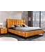 Invicta Interior Design tweepersoonsbed BOUTIQUE 160x200cm mosterdgeel fluweel queen size bedframe - 41666