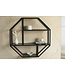 Invicta Interior Design wandplank SLIM LINE 77cm zwart industrieel metalen frame - 43639