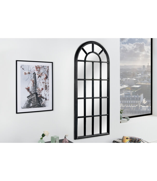 Invicta Interior Design wandspiegel CASTILLO 140cm zwart raam in landelijke stijl - 43631