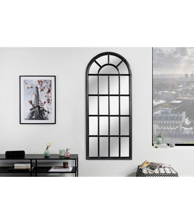 Invicta Interior Design wandspiegel CASTILLO 140cm zwart raam in landelijke stijl - 43631