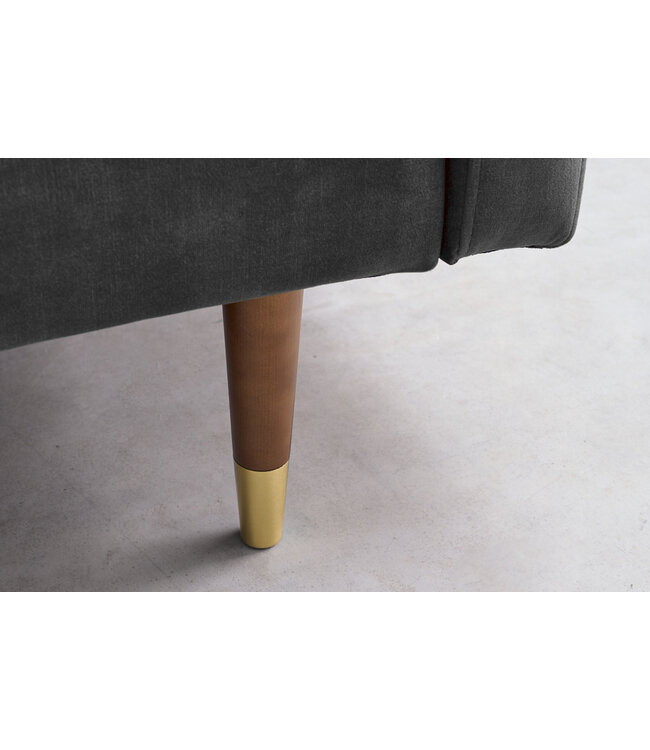 Invicta Interior Moderne slaapbank COUTURE 196cm grijs microvelours 3-zits slaapbank functie incl. Kussen - 42395