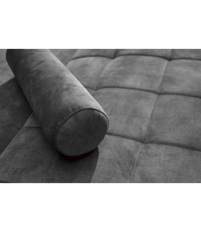Invicta Interior Moderne slaapbank COUTURE 196cm grijs microvelours 3-zits slaapbank functie incl. Kussen - 42395