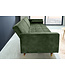 Invicta Interior Moderne slaapbank COUTURE 196cm groene microvelours 3-zits slaapbank functie incl. Kussen - 42493