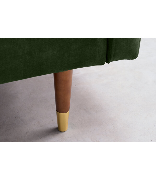 Invicta Interior Moderne slaapbank COUTURE 196cm groene microvelours 3-zits slaapbank functie incl. Kussen - 42493