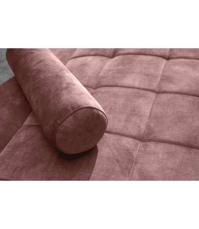 Invicta Interior Moderne slaapbank COUTURE 196cm oudroze microvelours 3-zits slaapbankfunctie incl. Kussen - 42495